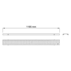 ACO ShowerDrain C Design-Rost Square L: 118,5 Cm -Badmöbel Verkauf aco showerdrain design rost square l 10784318