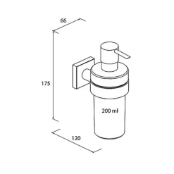 Bravat Quaruna Mattschwarz Flüssigseifenspender