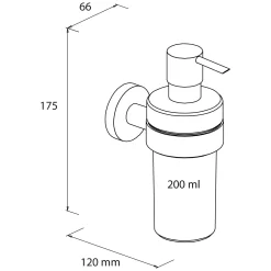 Bravat Varuna Mattschwarz Flüssigseifenspender