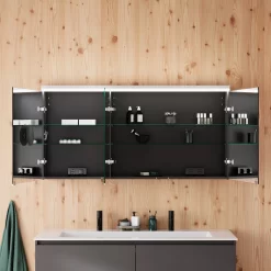 Burgbad Lin20 Spiegelschrank Mit LED-Beleuchtung, 140 Cm, 3 Spiegeltüren, Rechts -Badmöbel Verkauf burgbad lin20 spiegelschraenke spiegelschrank mit led 11025766