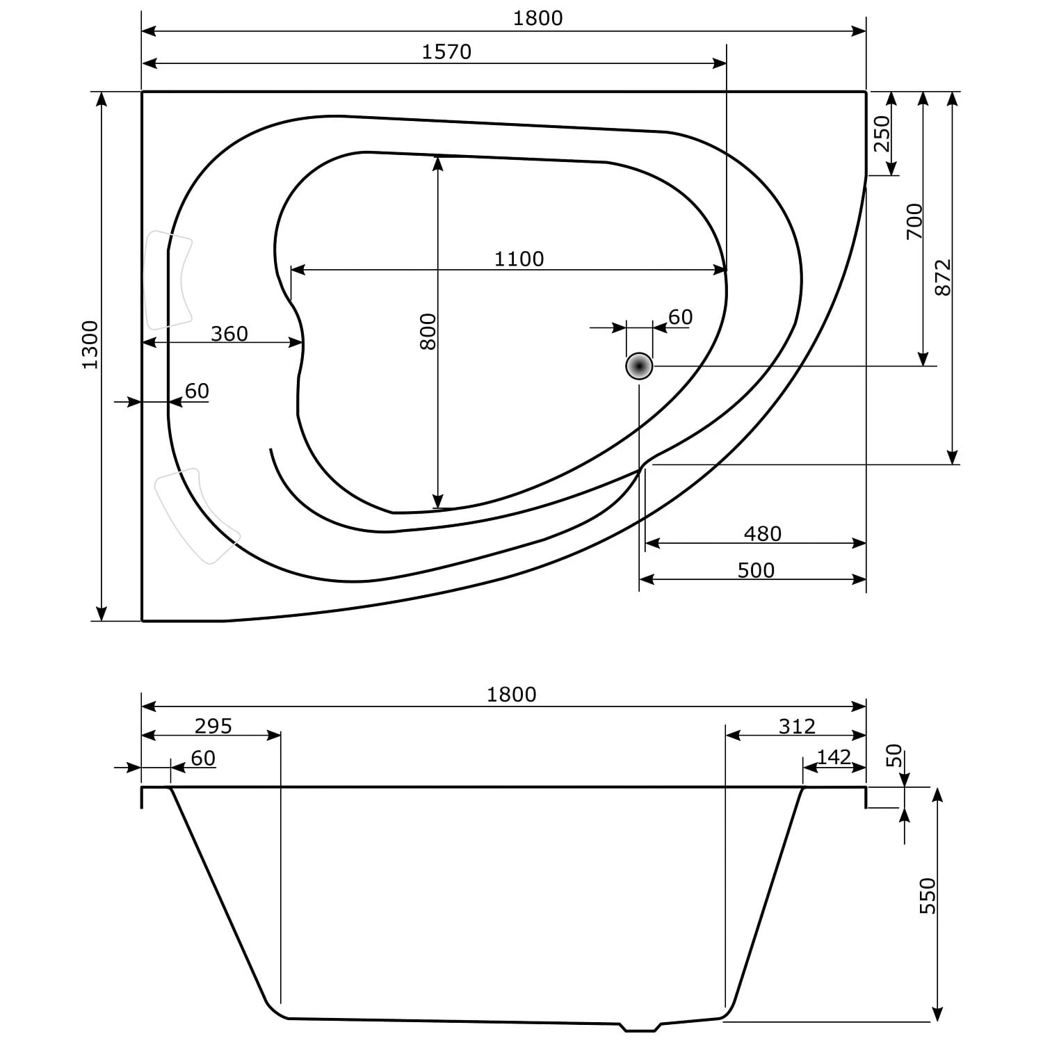 Caribia Delta XL Premium Whirlpool 180 X 130 Cm Ohne Schürze, Für Ecke Links 4 Caribia Delta XL Premium Whirlpool 180 X 130 Cm Ohne Schürze, Für Ecke Links – Bild 4