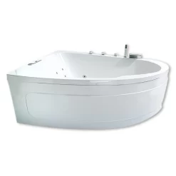 Caribia Delta XL Premium Whirlpool 180 X 130 Cm Mit Schürze, Für Ecke Links -Badmöbel Verkauf caribia badewannen eck delta xl premium 5954728