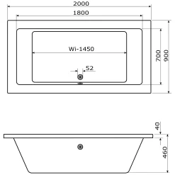 Caribia X-Tube Premium Whirlpool 200 X 90 Cm Ohne Schürze -Badmöbel Verkauf caribia badewannen rechteckbadewannen x tube premium 5927932