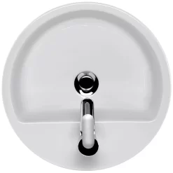 Cersanit Caspia Aufsatz-Handwaschbecken Ø 44 Cm Rund Mit 1 Hahnloch Und Überlauf