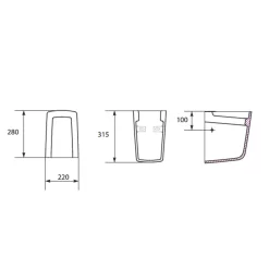 Cersanit Carina Halbsäule Zu Waschtisch 60 Und 70