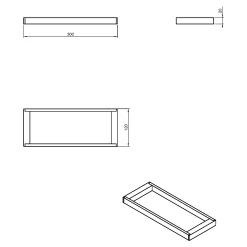 COSMIC Bath Life Rahmen Für Ablage 30 Cm -Badmöbel Verkauf cosmic bath life rahmen ablage 30 5027549
