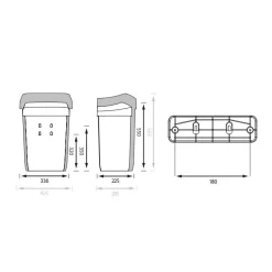 CWS ParadiseLine Abfallbehälter Paper Bin, 43 L -Badmöbel Verkauf cws abfallbehaelter paradiseline paper bin 43 6211756