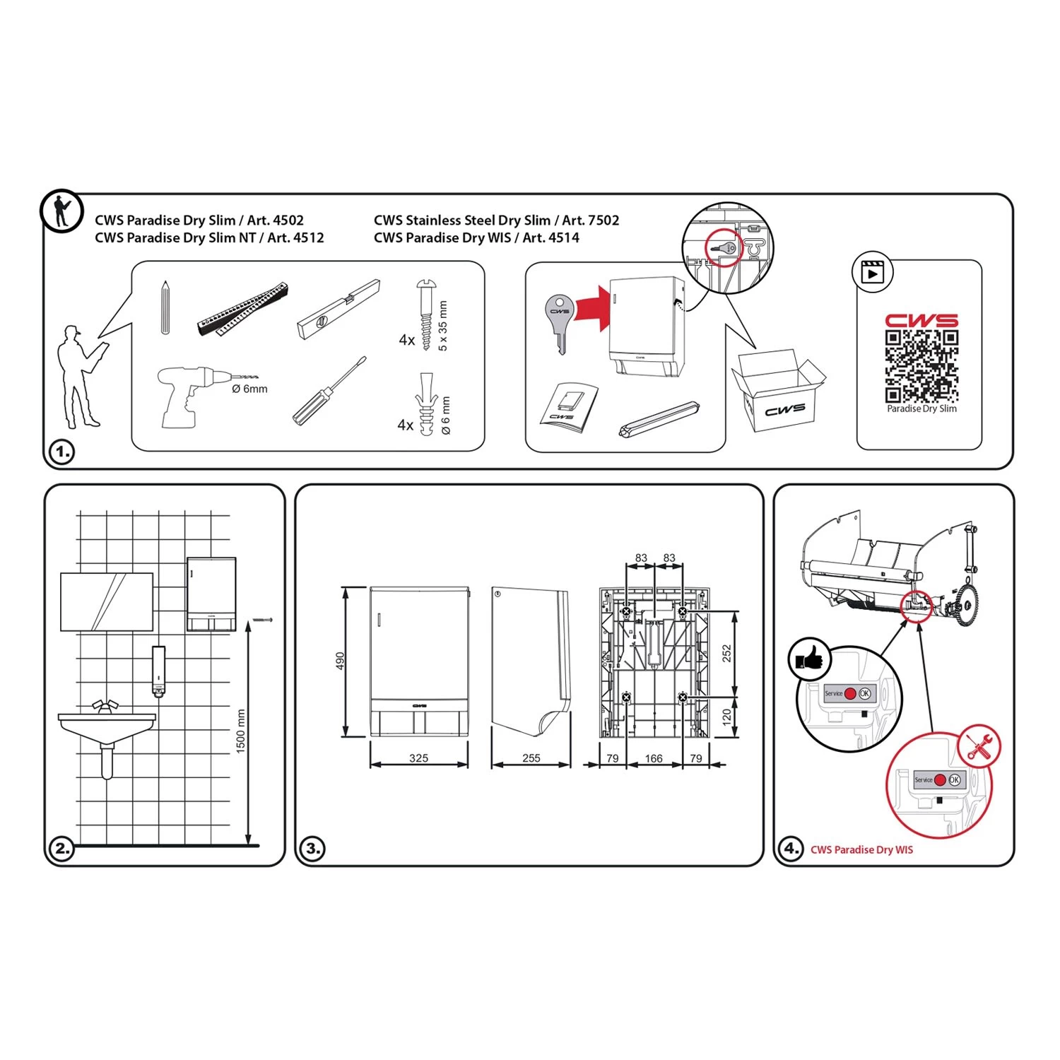 CWS ParadiseLine Stainless Steel Stoffhandtuchspender Dry Slim 4 CWS ParadiseLine Stainless Steel Stoffhandtuchspender Dry Slim – Bild 4