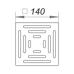 Dallmer Rost E 140, 14 X 14 Cm