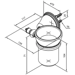 Damixa Tradition Zahnputzbehälter Mit Wandhalter