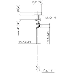 Dornbracht CYO Seitenventil Rechtsschließend