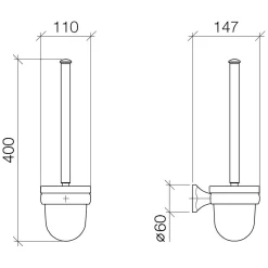 Dornbracht Madison + Madison Flair Toiletten-Bürstengarnitur Komplett