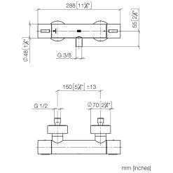 Dornbracht Brause-Thermostat Für Wand-Aufputzmontage