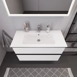 Duravit ME By Stark Waschtisch Mit D-Neo Waschtischunterschrank 101 Cm Mit 2 Auszügen -Badmöbel Verkauf duravit neo badmoebel waschtischunterbauten me by 7044195