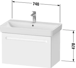 Duravit No. 1 Waschtischunterbau 74 Cm, 1 Auszug -Badmöbel Verkauf duravit no 1 badmoebel waschtischunterbau 74 8750915