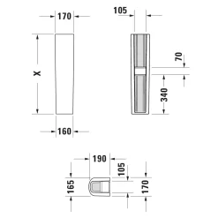 Duravit No. 1 Standsäule -Badmöbel Verkauf duravit no 1 waschtische standsaeule 8733287