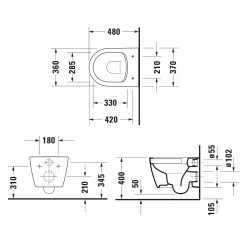 Duravit Soleil By Starck Wand WC Compact -Badmöbel Verkauf duravit soleil by starck wc comapct 8195383