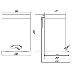 Emco System 2 Abfallbehälter Oval Mit Deckel