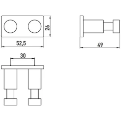 Emco System 2 Hakenleiste 2-fach