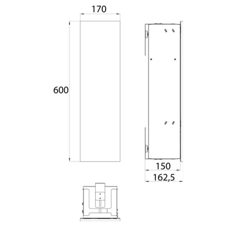 Emco Asis Module Pure WC-Modul - Unterputzmodell 60 X 17 Cm Anschlag Rechts 1 Emco Asis Module Pure WC-Modul - Unterputzmodell 60 X 17 Cm Anschlag Rechts