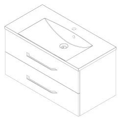 Fackelmann B.clever Waschtischset 90 Cm -Badmöbel Verkauf fackelmann b clever waschtischset 90 cm 10061357