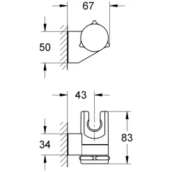 GROHE Wandbrausehalter