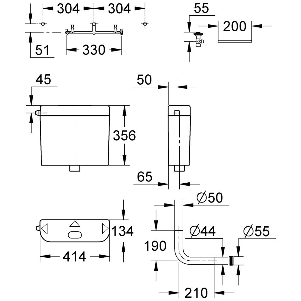 GROHE Spülkasten Für WC 1 GROHE Spülkasten Für WC