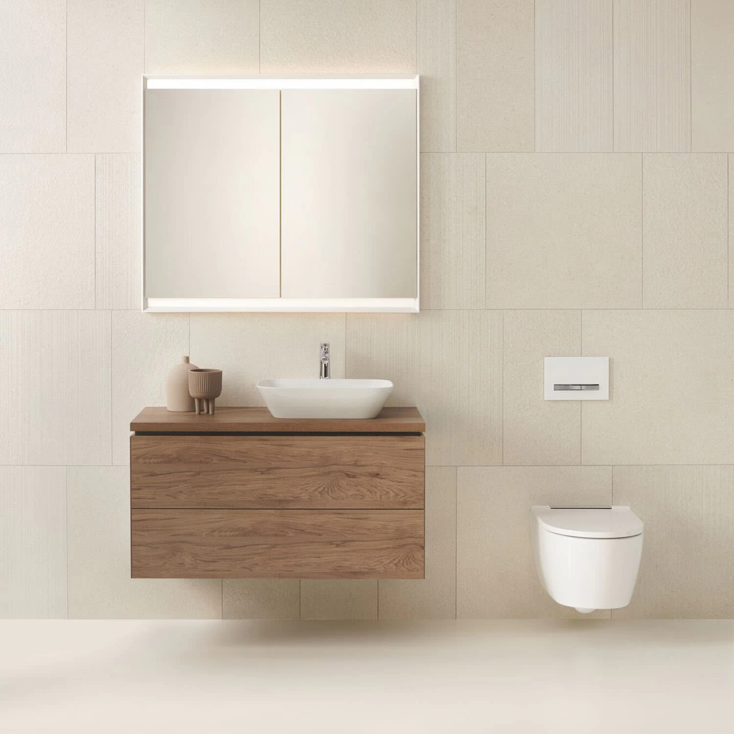 Geberit ONE Spiegelschrank, ComfortLight, 2 Türen, UP-Montage, 105 Cm 3 Geberit ONE Spiegelschrank, ComfortLight, 2 Türen, UP-Montage, 105 Cm – Bild 3