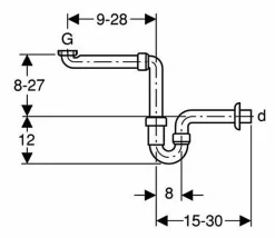 Geberit Waschtisch-Raumsparsiphon