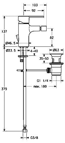 Hansa HANSARONDA Bidet Einhand-Einlochbatterie