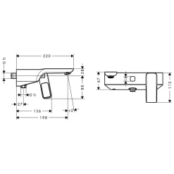 AXOR Urquiola Einhebel-Wannenmischer Aufputz