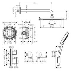 Hansgrohe Croma Brausesystem 280 1 Strahlart Mit Ecostat S Und Duschkopf 120 3 Strahlarten -Badmöbel Verkauf hansgrohe brausenprogramm brausesets mit armatur croma 11755194