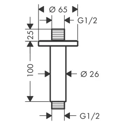 Hansgrohe Vernis Blend Deckenanschluß 10 Cm 7 Hansgrohe Vernis Blend Deckenanschluß 10 Cm -Badmöbel Verkauf hansgrohe vernis blend dusche deckenanschluss 10 4633802