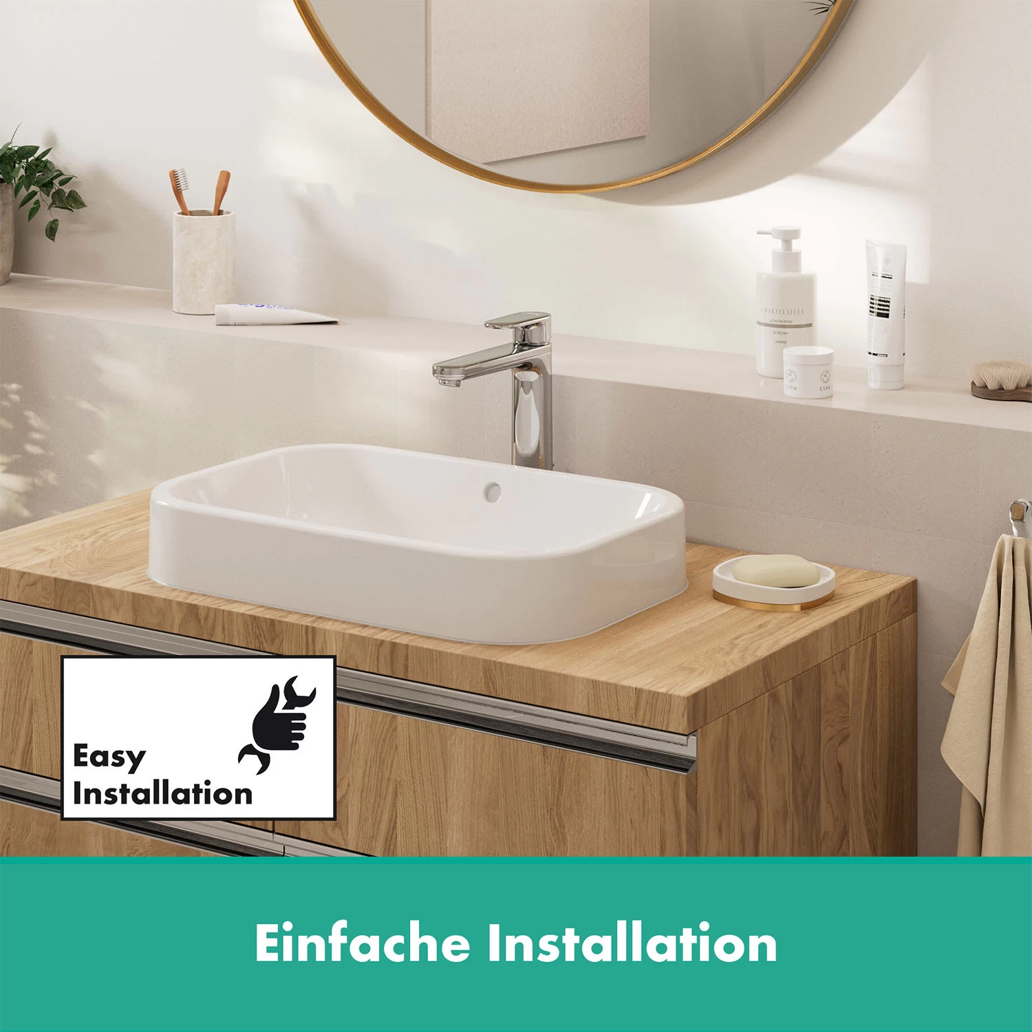 Hansgrohe Vernis Blend Waschtischarmatur 100 Ohne Ablaufgarnitur 6 Hansgrohe Vernis Blend Waschtischarmatur 100 Ohne Ablaufgarnitur – Bild 6