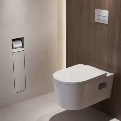 Hansgrohe XtraStoris Rock Einbau-Toilettenbürstenhalter Mit Papierhalter Und Befliesbarer Tür -Badmöbel Verkauf hansgrohe xtrastoris wandnischen einbauboxen rock toilettenbuerstenhalter 11042185
