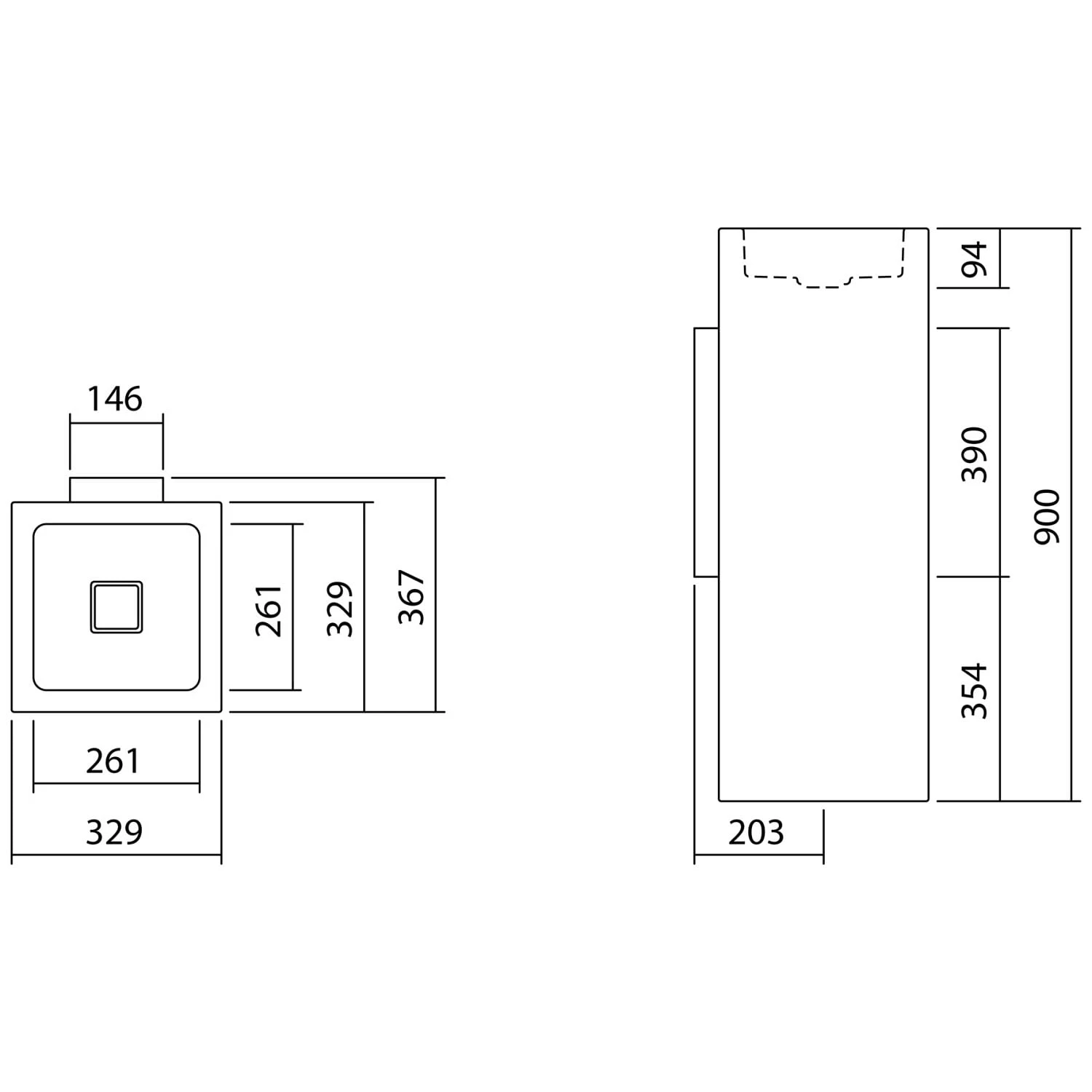 Alape Säulen-Waschtisch WT.RX325QS, Quadratisch 32,5 X 32,5 Cm 1 Alape Säulen-Waschtisch WT.RX325QS, Quadratisch 32,5 X 32,5 Cm
