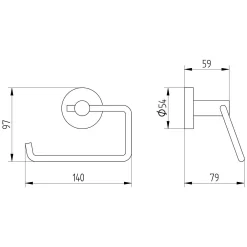 Avenarius Serie 200 Papierhalter Ohne Deckel, Öffnung Links