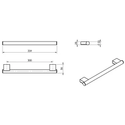 Avenarius Serie 390 Wannengriff 30 Cm