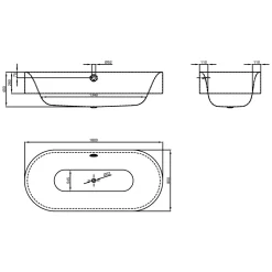 Bette Lux Oval-Wanne Highline 180 X 80 Cm -Badmöbel Verkauf hersteller bette badewannen ovalbadewannen lux highline 2118352