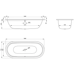 Bette Starlet Flair Ovalwanne 168 X 73 Cm Mit Griffbohrung -Badmöbel Verkauf hersteller bette badewannen ovalbadewannen starlet flair 2118688