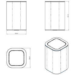 COSMIC Line Abfallbehälter -Badmöbel Verkauf hersteller cosmic bath line abfallbehaelter 3569618