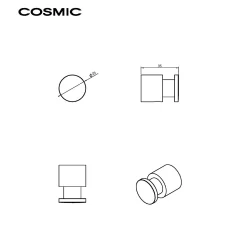 COSMIC Black & White Haken 3,5 Cm -Badmöbel Verkauf hersteller cosmic black white haken 3 3711095