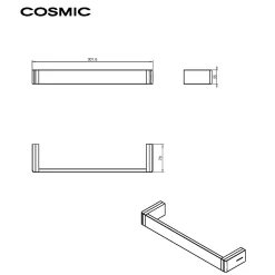 COSMIC Extreme Handtuchhalter, 30 Cm -Badmöbel Verkauf hersteller cosmic extreme handtuchhalter laenge 30 3711242