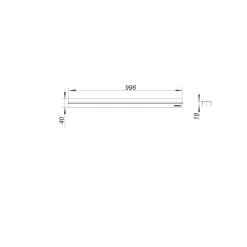 Dallmer CeraLine Abdeckung Standard 100 Cm