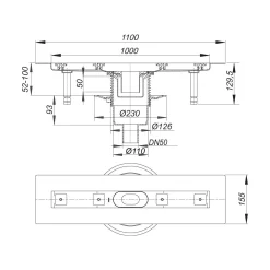 Dallmer CeraLine Senkrecht F Duschrinne 100 Cm, DN 50 -Badmöbel Verkauf hersteller dallmer duschrinne ceraline senkrecht f 4189708