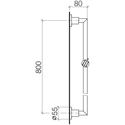 Dornbracht TARA Wandrohr Mit Schieber