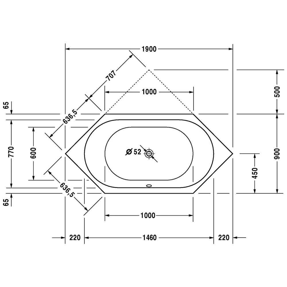 Duravit D-Code Sechseck Whirlwanne 190 X 90 Cm Mit Jet Project 1 Duravit D-Code Sechseck Whirlwanne 190 X 90 Cm Mit Jet Project