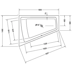 Duravit Paiova Whirlwanne 180 X 140 Cm Mit Combi-System L
