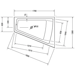Duravit Paiova Whirlwanne 170 X 130 Cm Mit Combi-System L
