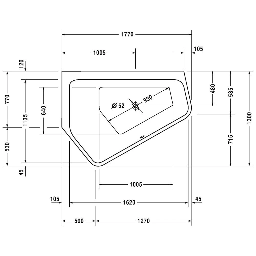 Duravit Paiova 5-Eck Whirlwanne 177 X 130 Cm Mit Combi-System P, Ecke Links 1 Duravit Paiova 5-Eck Whirlwanne 177 X 130 Cm Mit Combi-System P, Ecke Links